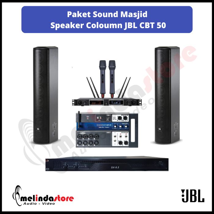 Paket Sound System Indoor Masjid JBL CBT50 LA | 2 Speaker